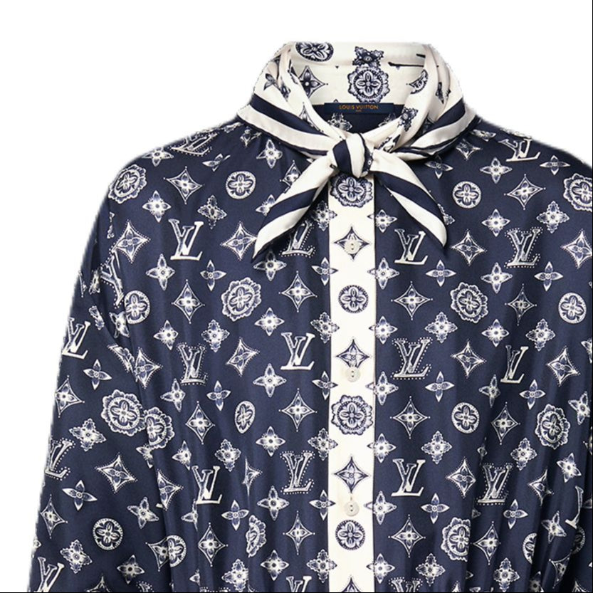 LOUIS VUITTON Monogram Silk Dress