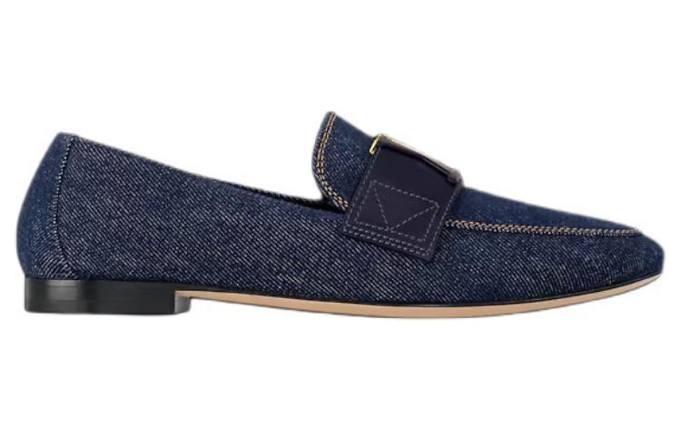 LOUIS VUITTON Capri Loafers Women's Dark Blue