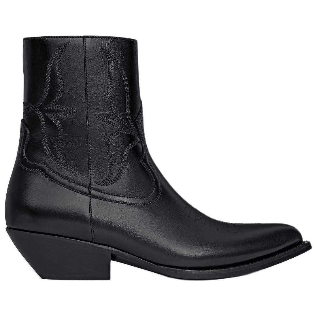 CELINE Leon Ankle Boots 5cm Women's Black