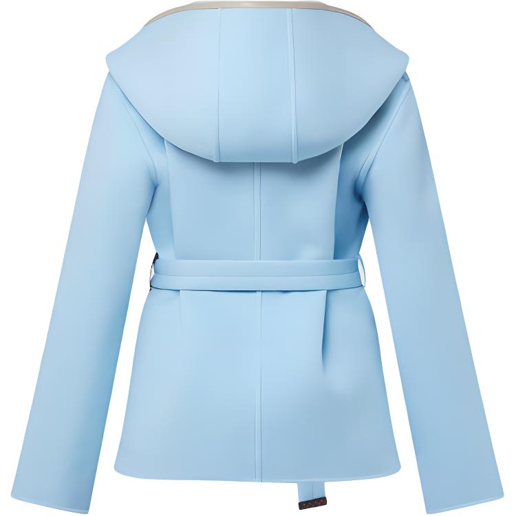 LOUIS VUITTON Reversible Signature Short Hooded Wrap Coat