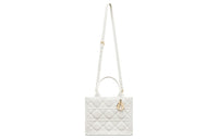 DIOR BookTote Cow Leather Tote Bag, Shopping Bag, Crossbody Bag, One Shoulder Handbag Trumpets Women's Milk White