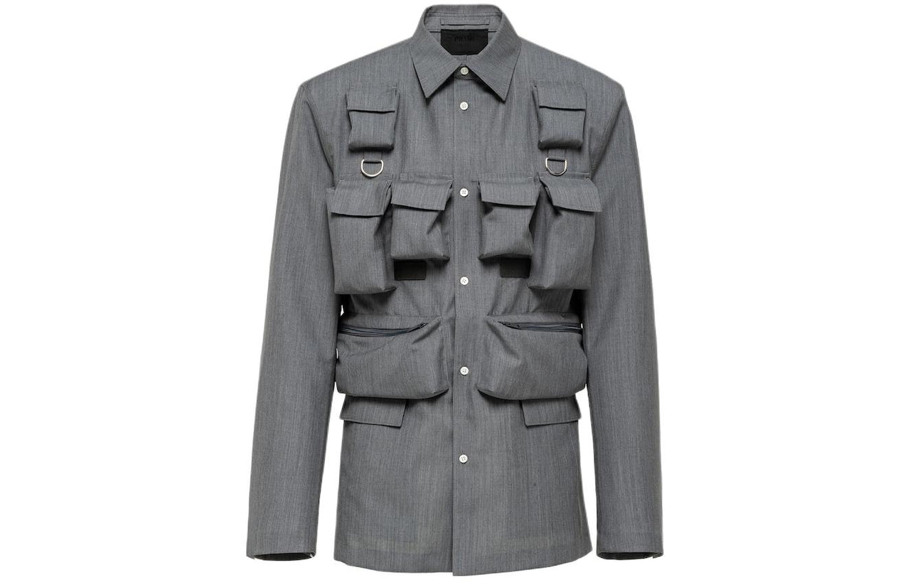 PRADA SS24 Jackets Coats Men's Gray