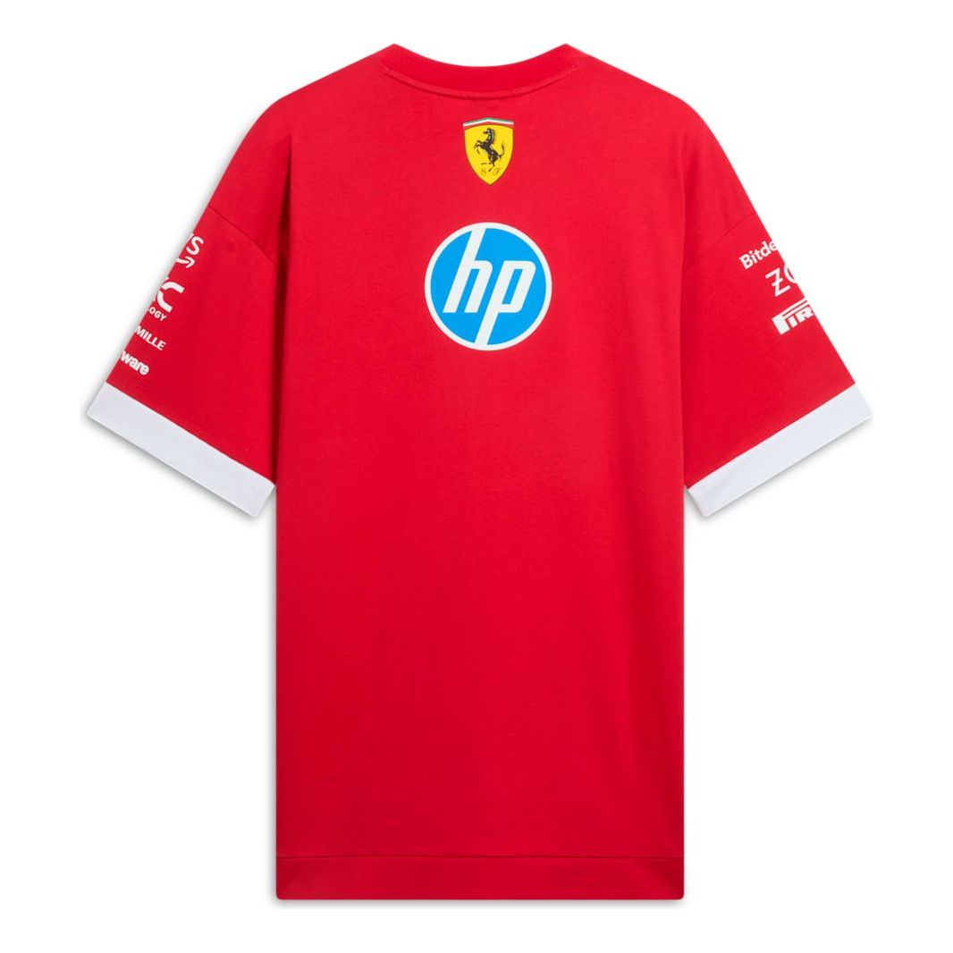 PUMA x Scuderia Ferrari 2025 Replica Oversized-Fit Drivers T-Shirt 'Dark Cherry' 713571-01