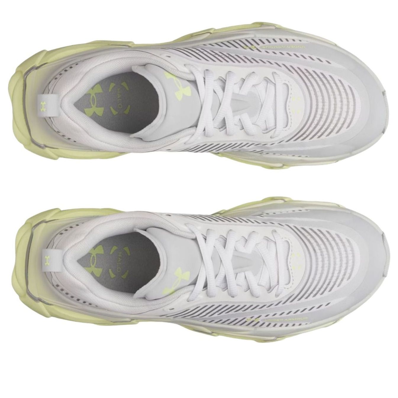 (WMNS) Under Armour Halo Racer 'White Halo Gray Fade Green' 6007641-101