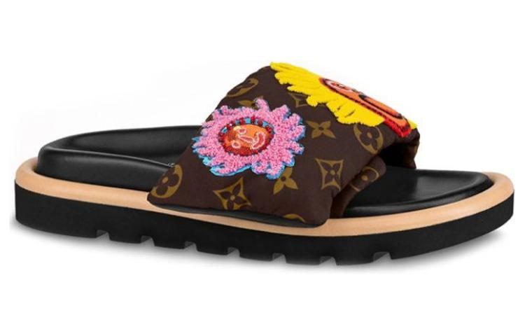Yayoi Kusama x LOUIS VUITTON Stylish Sandals Women's Brown Yellow