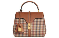 CELINE 16 Plaid And Natural Calfskin Trim Shoulder Bag Crossbody Bag Handbag Mini Women's Multicolor