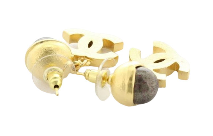 CHANEL Earrings Women's Gold