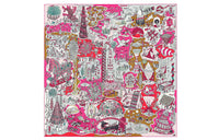 HERMES Silk Scarves Women's Fuchsia