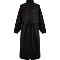 PRADA Logo Plaque Zip-Up Raincoat