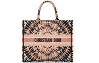 DIOR BookTote Fabric Tote Bag, Shopping Bag, Shoulder Bag, Handbag Tubas Women's Pink/Black/White