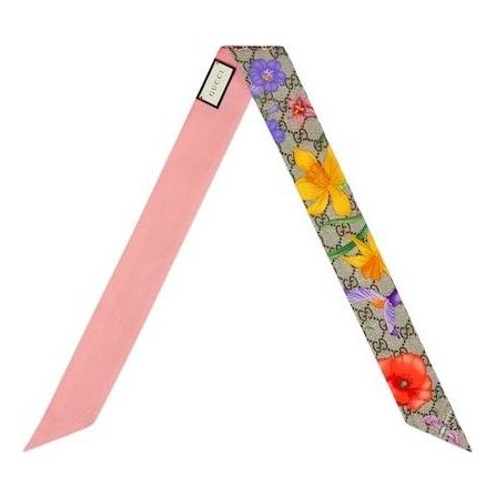 (WMNS) Gucci 26 GG Flora Silk Scarf 'Pink' 609317-3G001-9772