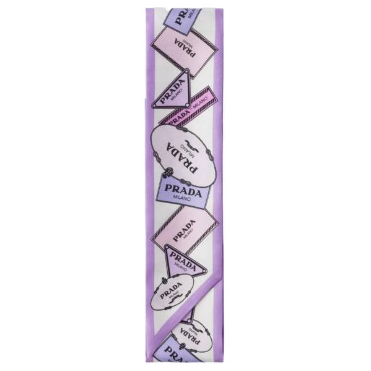 PRADA Silk Scarves Women's Purple