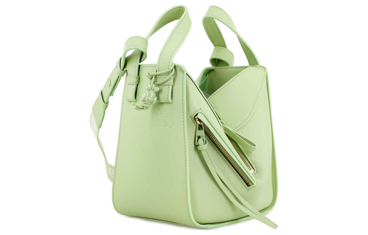 LOEWE Hammock Satin Cow Leather Shoulder Bag, Crossbody Bag, Handbag Regular Women's Okra Glaze Green