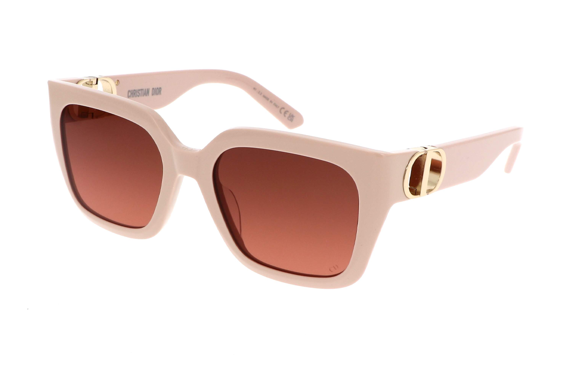DIOR Acetate Metal Irregular Shape Sunglasses Unisex Pink
