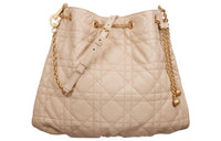 DIOR Ammi Lambskin Bucket Bags Crossbody Bag Shoulder Bag Women's Light Brown
