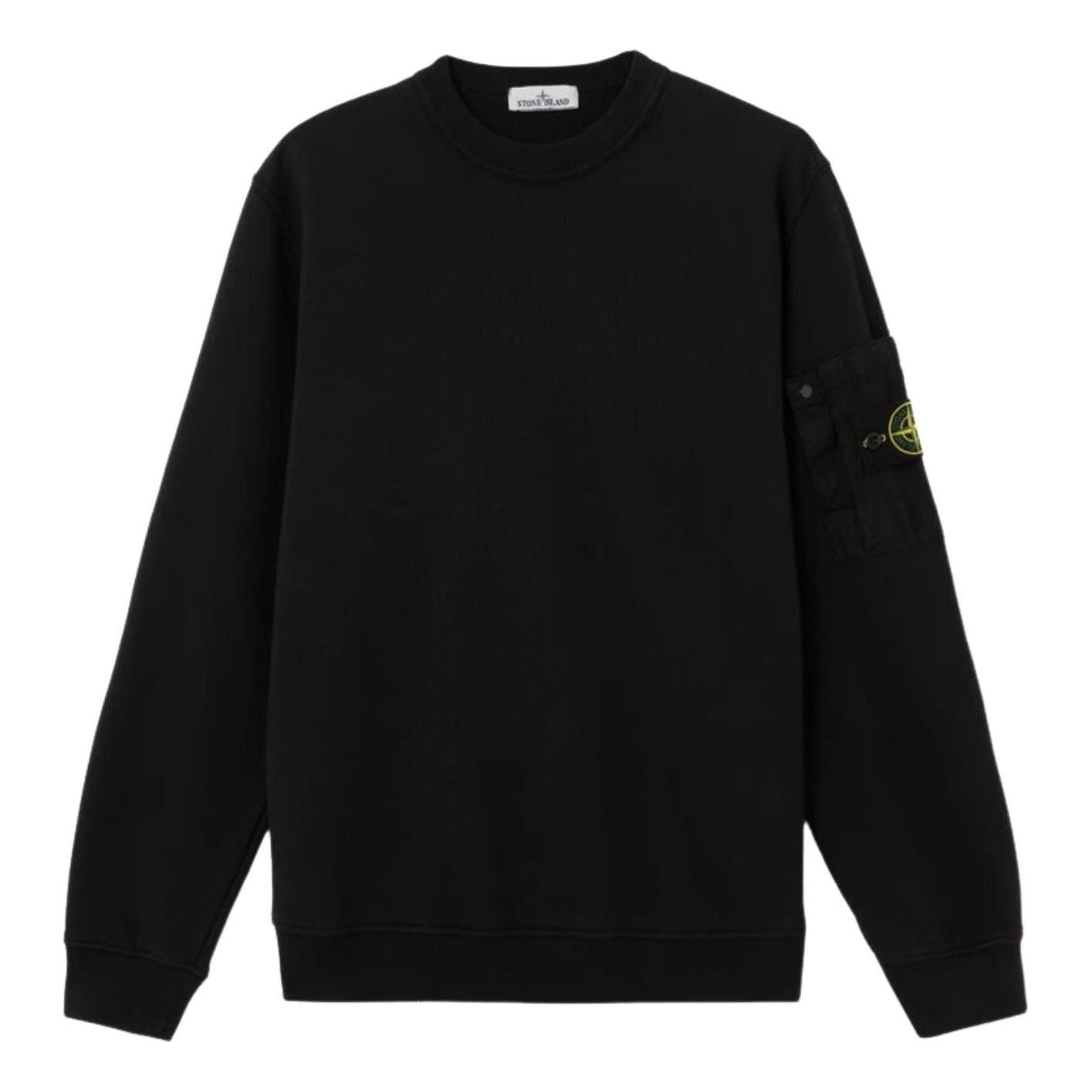 STONE ISLAND 6100019 Seasonal Pocket Crewneck Sweatshirt 'Black' L1S156100019S0410V0029