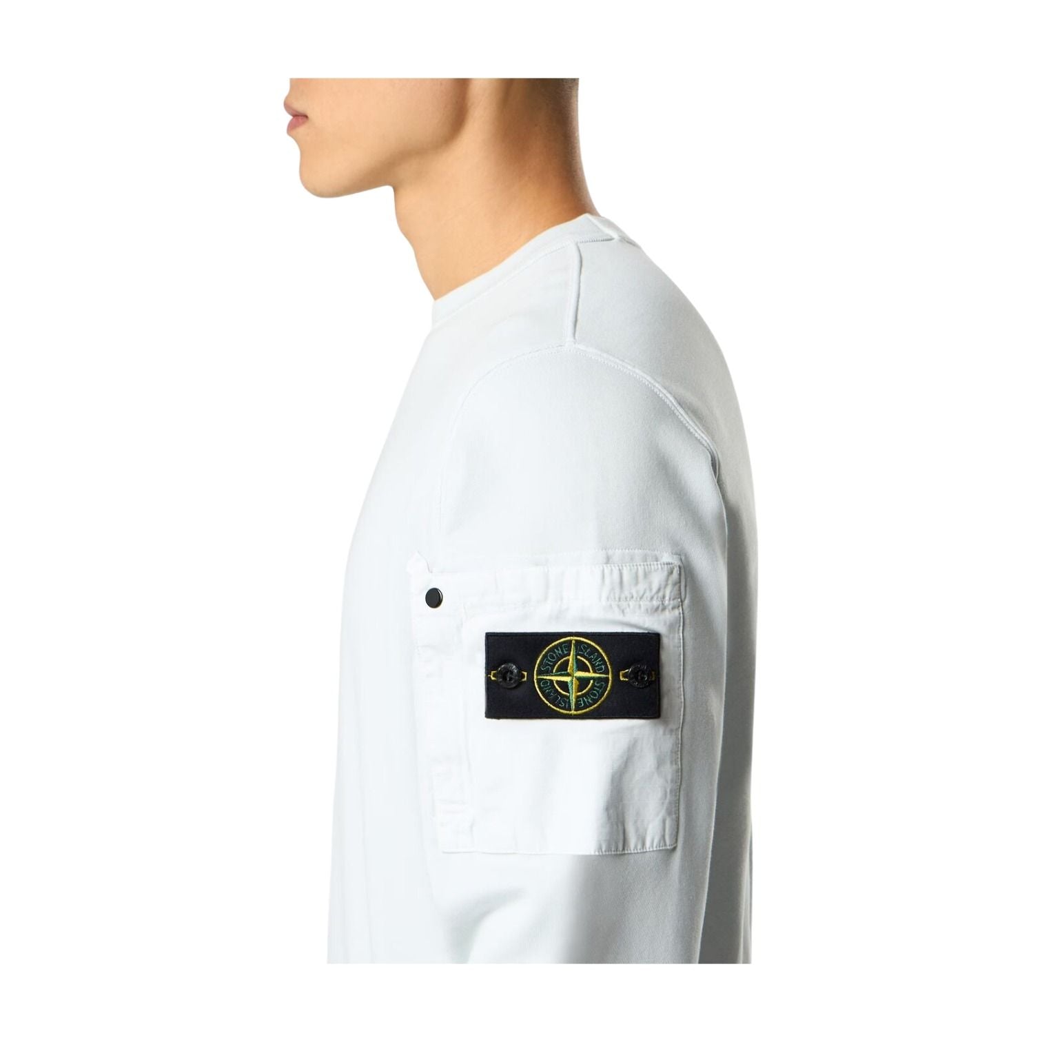 STONE ISLAND 6100019 Seasonal Pocket Crewneck Sweatshirt 'Sky Blue' L1S156100019S0410V0041