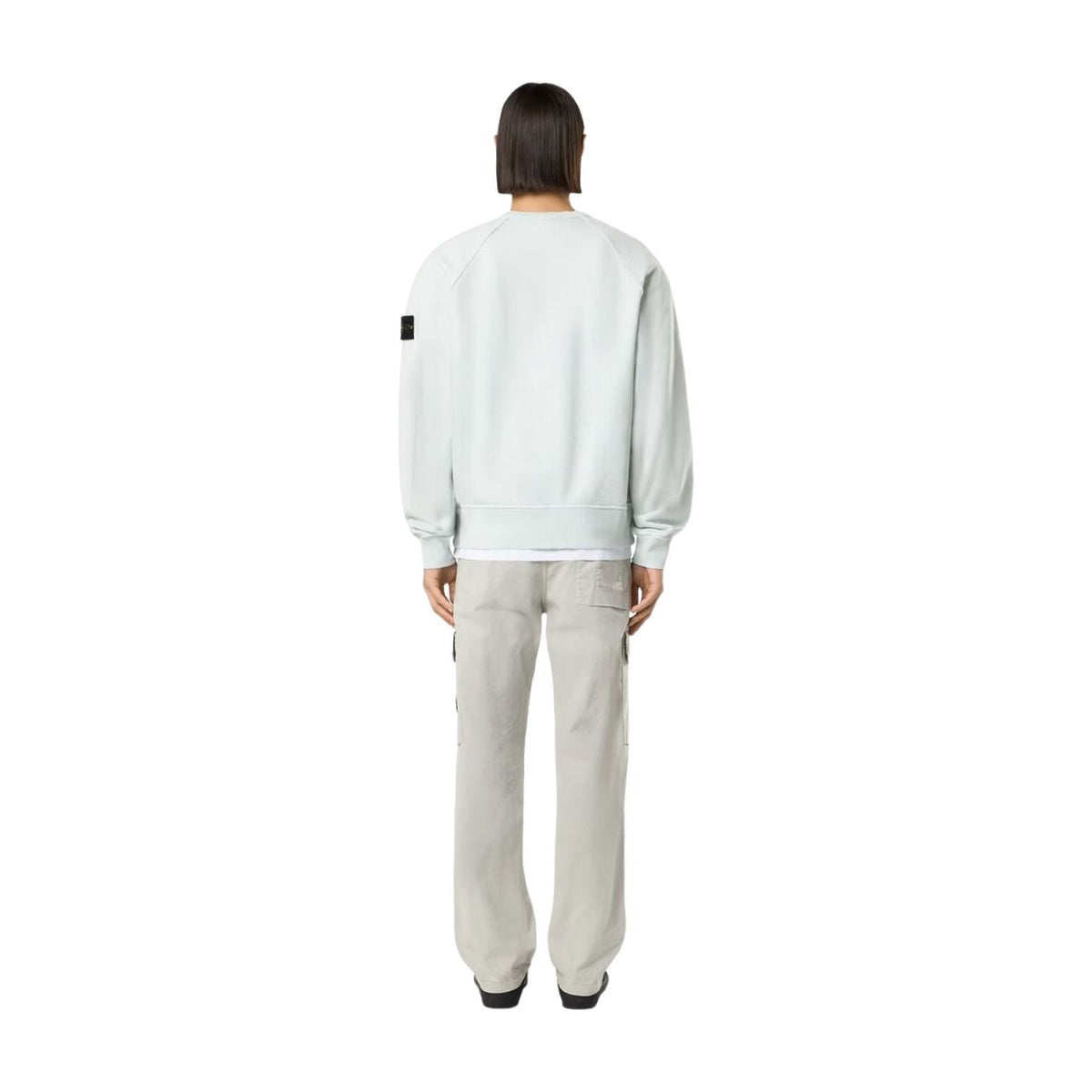 STONE ISLAND 6100041 Oversized Crewneck Sweatshirt 'Sky Blue' L1S156100041S0051V0041