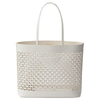 PRADA Leather Tote Bag, Shopping Bag, Shoulder Bag, Handbag Tubas Women's White