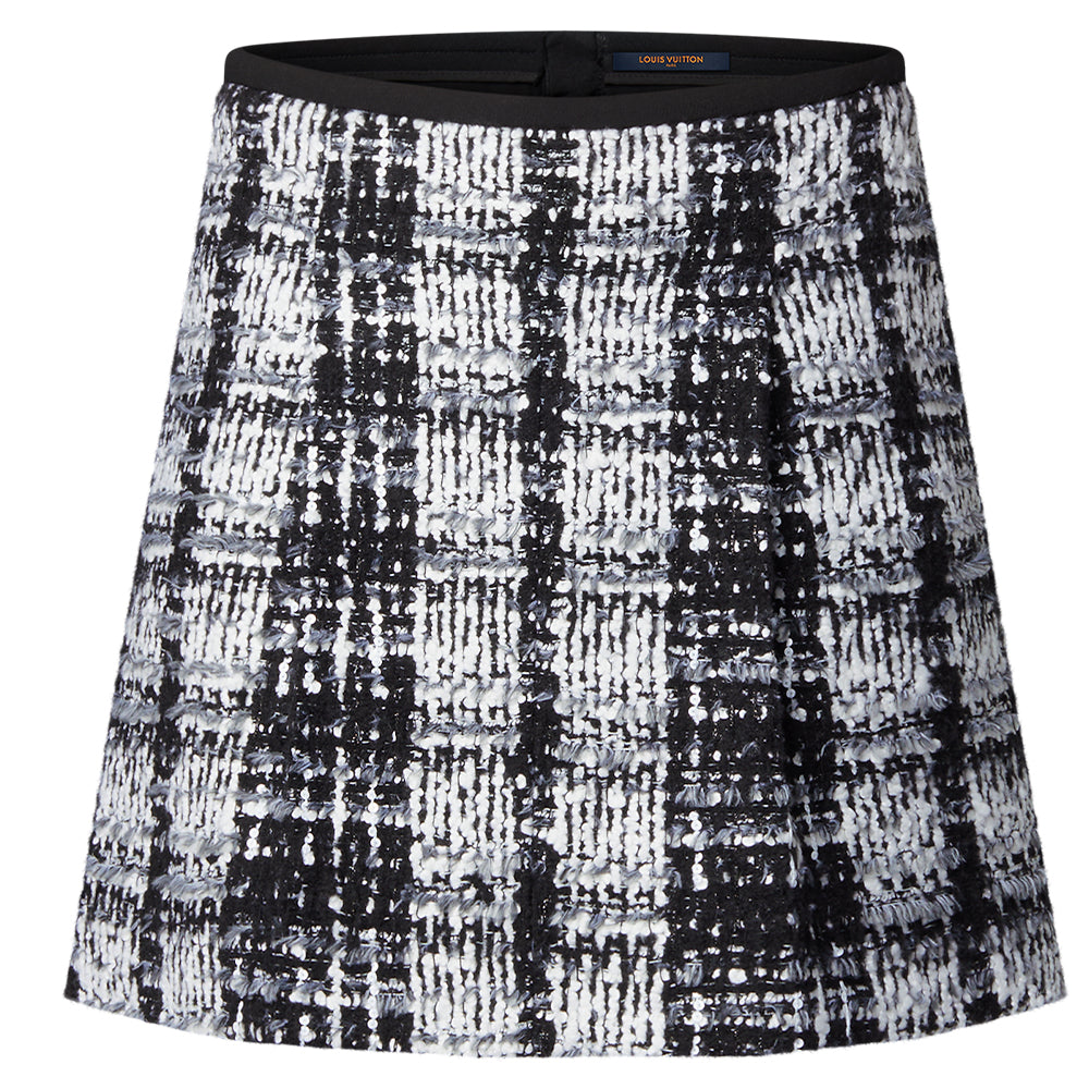 LOUIS VUITTON Graphic Tweed Mini Skirt