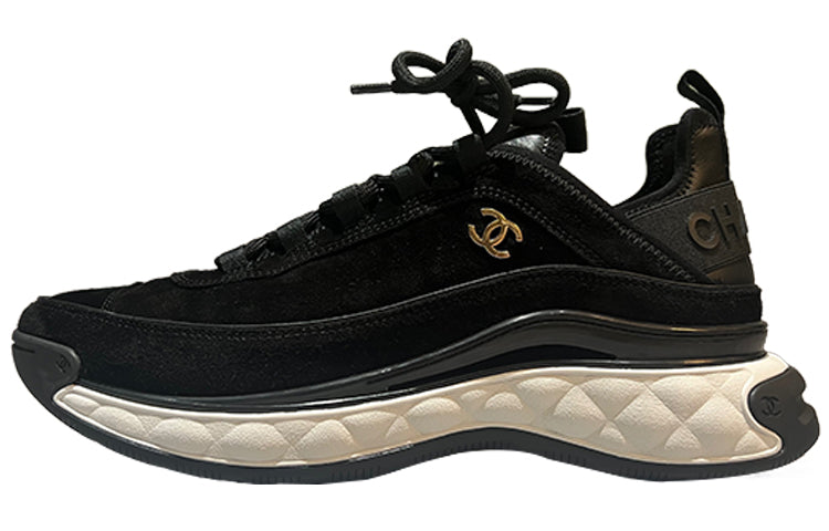 CHANEL Wear-Resistant Low-Top Casual Shoes Men's Black