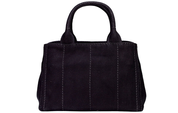 PRADA Canvas One Shoulder Crossbody Canvas Bag, Handbag Women's Black