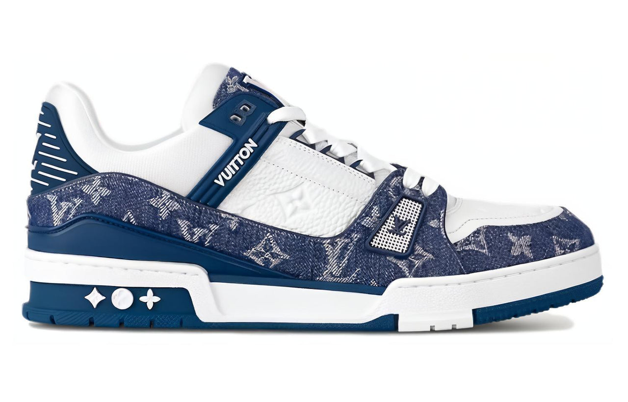 LOUIS VUITTON Trainer White Blue