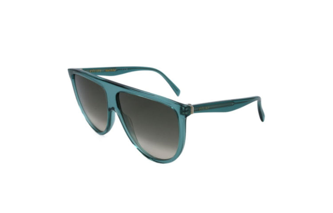 CELINE Acetate Irregular Shape Sunglasses Women's Blue