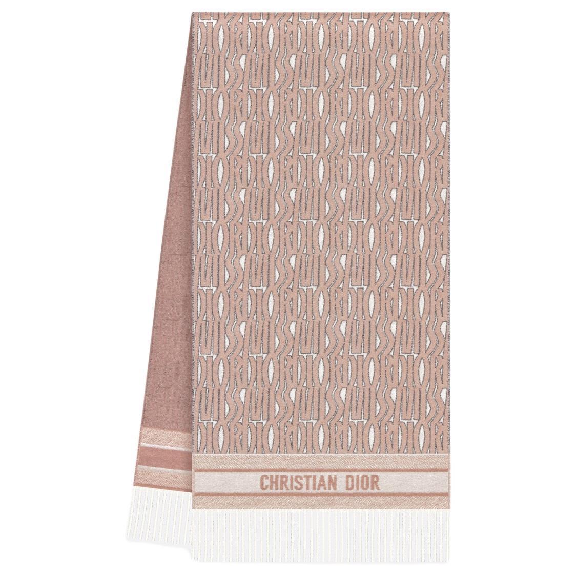 DIOR Cashmere Knit Scarves Women's Pink