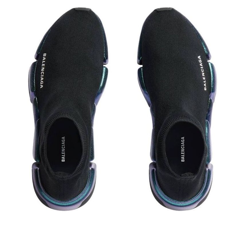 (WMNS) Balenciaga Speed 2.0 Iridescent 'Black' 617196W2DDB1040