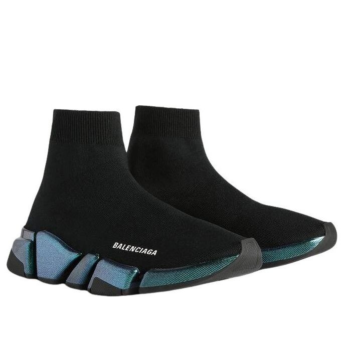 (WMNS) Balenciaga Speed 2.0 Iridescent 'Black' 617196W2DDB1040