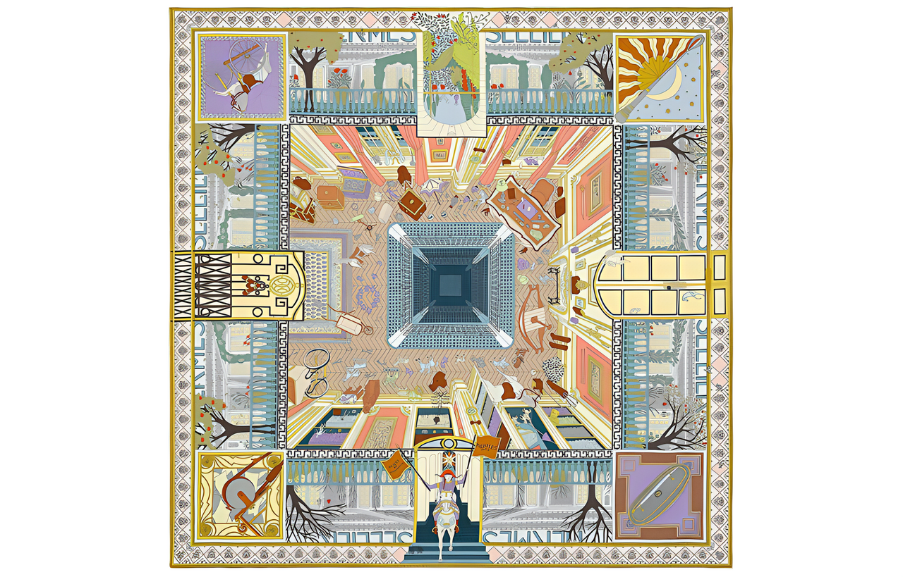 HERMES Silk Scarf Women's Multicolor