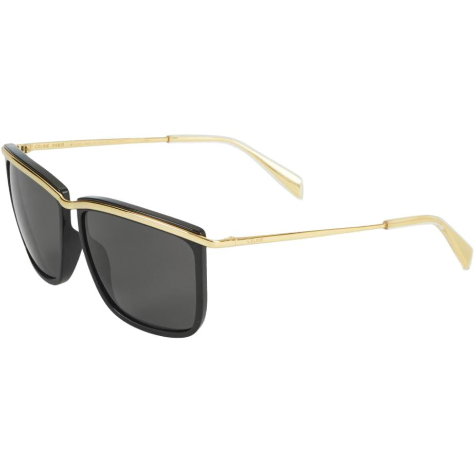 CELINE Acetate Square Sunglasses Women's Gold