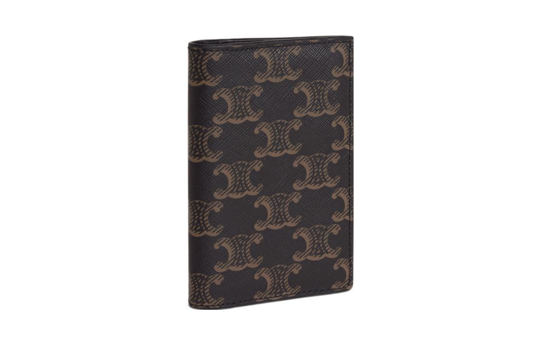 CELINE Cow Leather Card Holder Men's Black