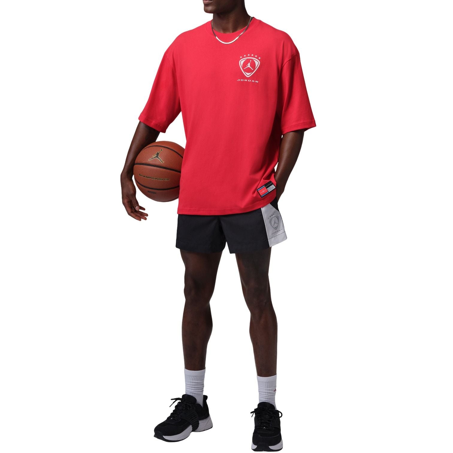 Jordan Brooklyn T-Shirt 'University Red White' IO0010-657
