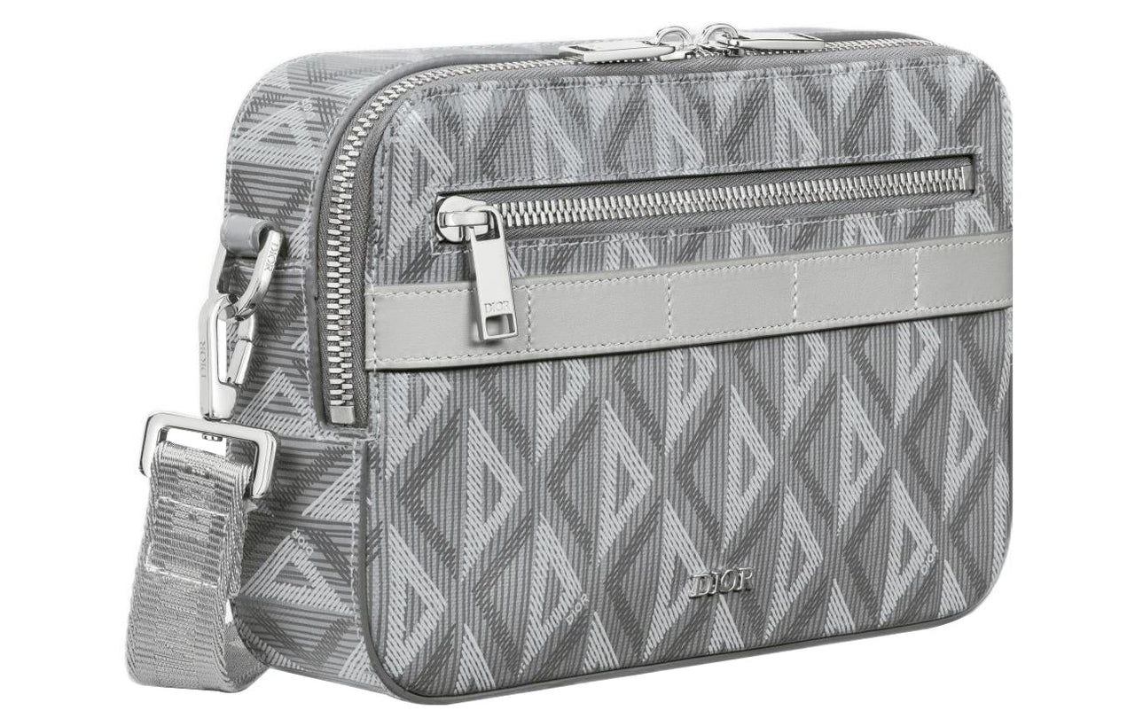 DIOR Canvas Messenger Bag, Shoulder Bag, Crossbody Bag Men's Gray