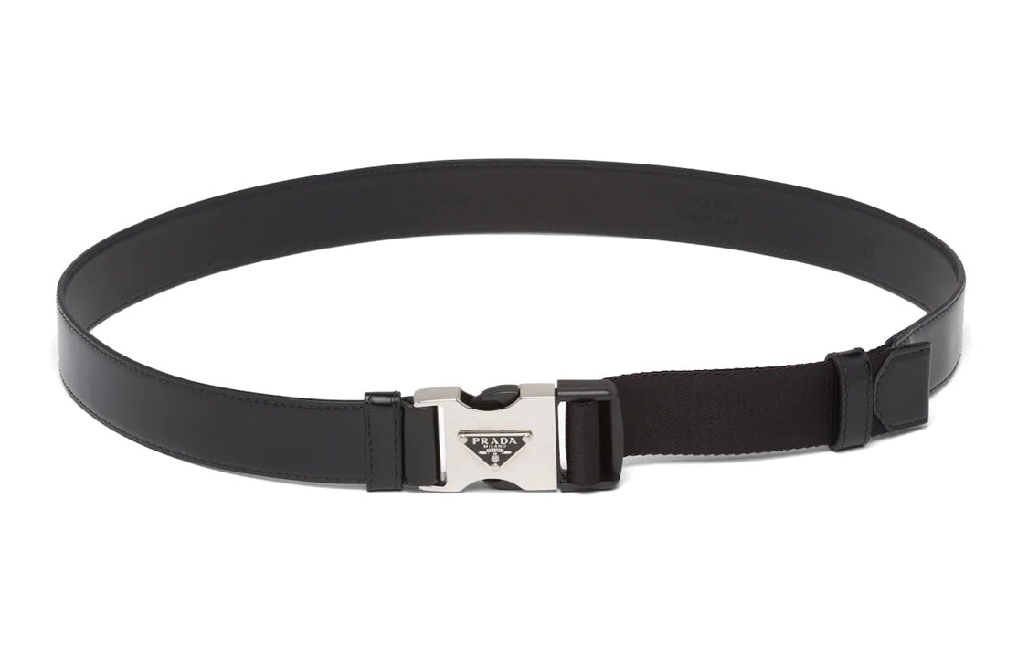 PRADA Leather Belts Unisex Black