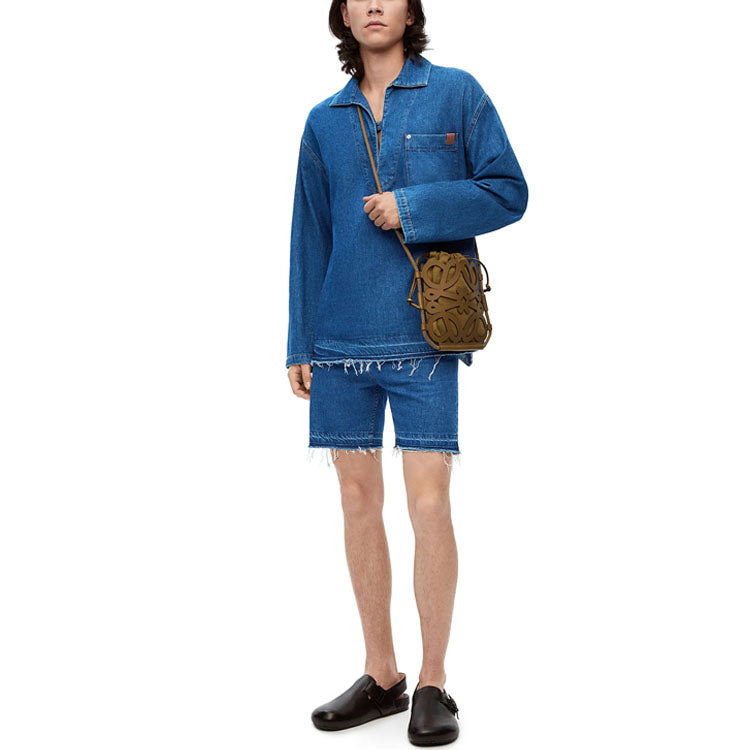 LOEWE SS23 Denim Shorts Men's Blue