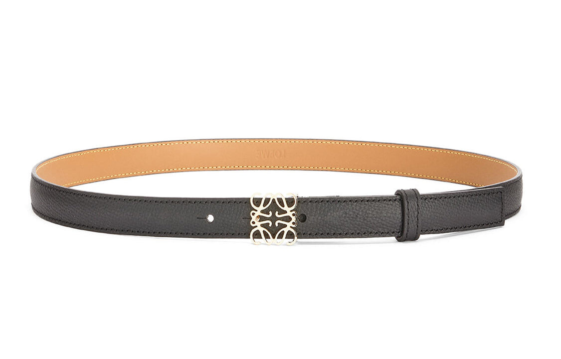 LOEWE Cow Leather Belts Men's Black 2cm