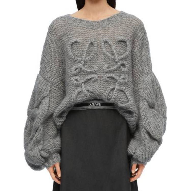 LOEWE Anagram Sweater 'Grey Melange'