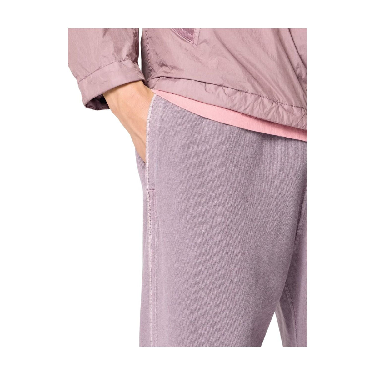 STONE ISLAND 6200012 Malfile Fleece Old Effect Sweatpants 'Purple Gray' L1S156200012S0060V018F