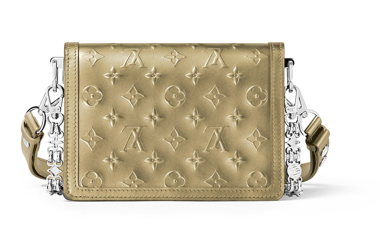 LOUIS VUITTON Dauphine Cow Leather Daphne Crossbody Bag Shoulder Bag Women's Light Gold