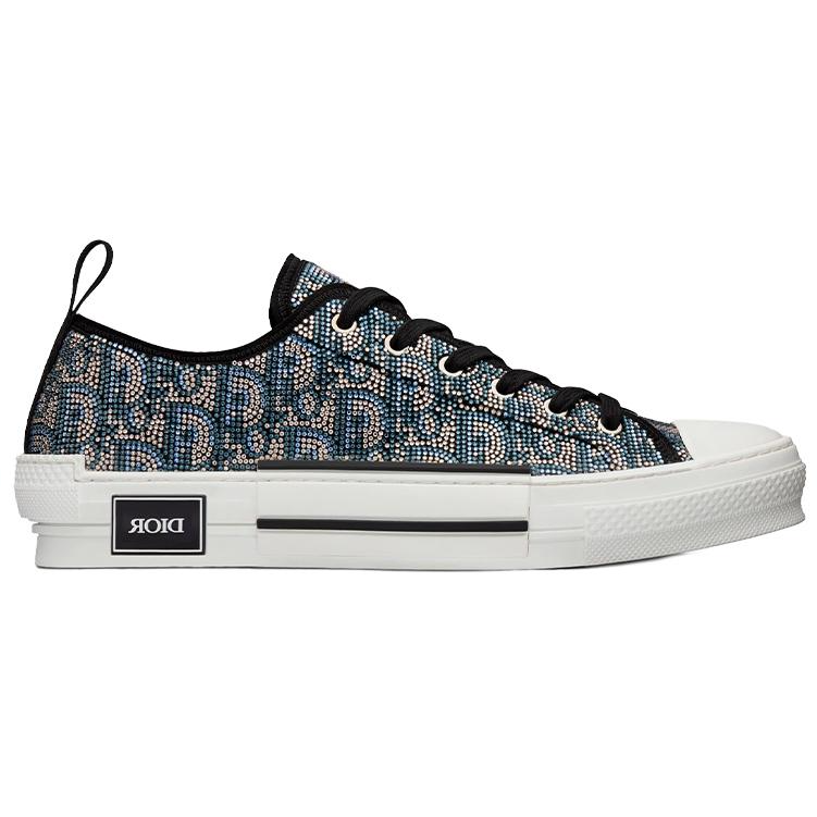 DIOR B23 Skateboard Shoes Men Low Top Blue, Beige