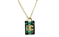 CHANEL Necklaces Unisex Green