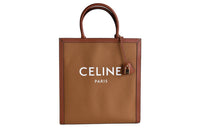 CELINE Canvas With Leather Tote Bag, Shopping Bag, Canvas Bag, Handbag Women's Brown