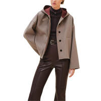 HERMES FW24 Jackets Coats Women's Elephant Gray