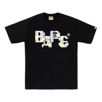 A Bathing Ape Neon Camo 8Bit Bape Logo T-Shirt 'Black' 1L30-110-041-BLK