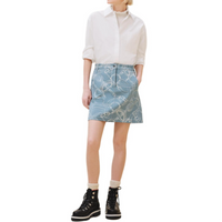 HERMES FW24 Denim Short Skirts Women's Arctic Blue
