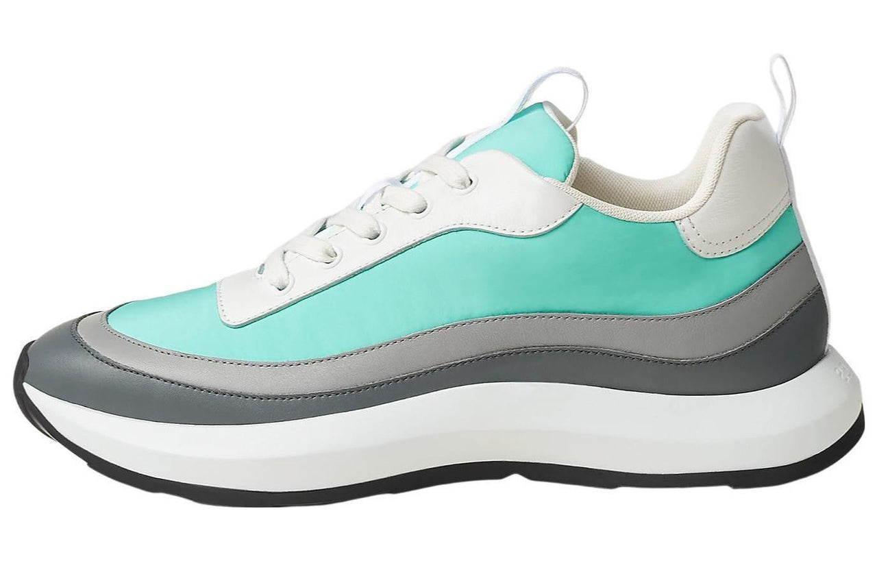 HERMES Gramme Low-Top Casual Shoes Men's Lake Blue