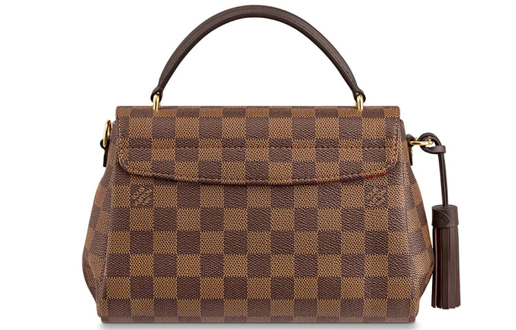 LOUIS VUITTON Croisette Damier Ebene Coated Canvas With Leather Trim Handbag Crossbody Bag Shoulder Bag Women's Brown